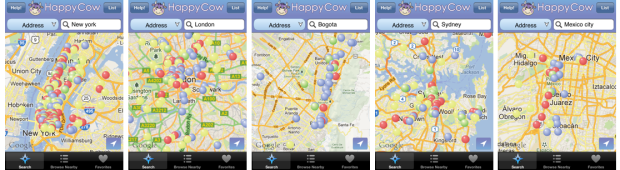Mapas de Happy Cow